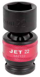 Jet 682722 - 1/2" DR x 22mm Universal Regular Impact Socket - 6 Point