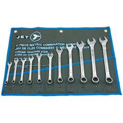 Jet 700167 - (CWS-11M) 11 PC Metric Raised Panel Combination Wrench Set