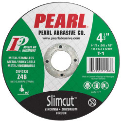 Pearl CW0632Z - 6 X .045 X 7/8" Type 1 Zirconia Thin Cut-Off Wheels, Box Of 25