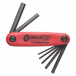 Bondhus 12587 - 7 Piece Hex GorillaGrip Fold-up Tool - Sizes: 2-8mm