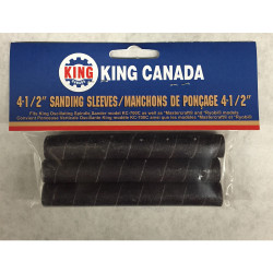 King Canada SL-412-K-80 - 3 pc. 4-1/2" x 1/2" -80 Grit wood sanding sleeve kit