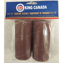 King Canada SL-420-K-120 - 2 pc. 4-1/2" x 2" -120 Grit wood sanding sleeve kit