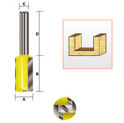 Kempston -   Straight Bit w/Bottom Cutter, 1/2" x 1" - 105033