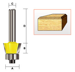 Kempston -   Bevel Trim Bit, 1/2" x 1/2" x 45D - 157031