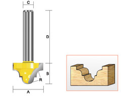 Kempston -   Classical Plunge Bit, 1/2" x 3/8" - 211411