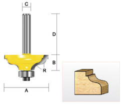 Kempston -   Ogee Fillet Bit, 1/4" Radius - 310421