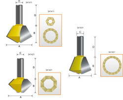 Kempston -   Multi-Sides Glue Joint Bit, 67-1/2 / 67-1/2 degree x 1" Stock Thickness - 341431