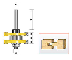 Kempston -   Tongue & Groove Assembly, 3/8" x 1/4" - 609011