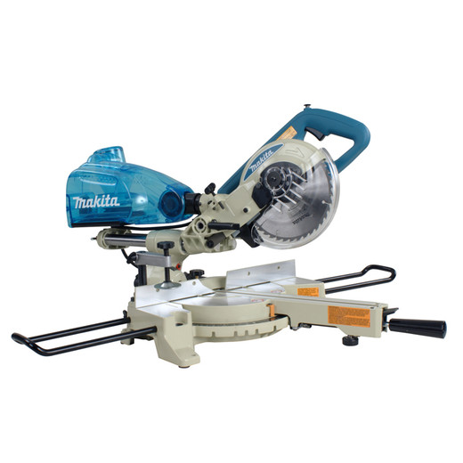 Makita LS0714B 7 1 2 Dual Sliding Compound Mitre Saw and Cyclonic Mitre Saw Dust Box Canucktools