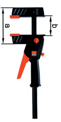 Bessey DUO45-8 - Clamp, one hand, DuoKlamp Series, 3 1/4 In. x 18 In., 260 LB