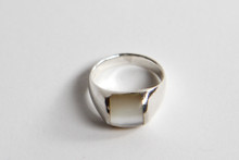 Sterling with Mother-of-Pearl Ring- Size 7