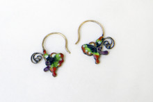 Vintage enamel Multicolored Butterfly earrings
