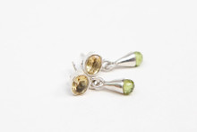 Sterling with Peridot Stones Drop Earring