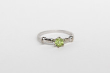 Sterling Silver with Peridot Stone Ring