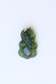 Handcarved Figural Jade Pendant