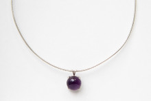 Sterling Necklace with a Amethyst Pendant