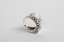 Sterling Silver with Mother-Of-Pearl Ring- Size 5.5