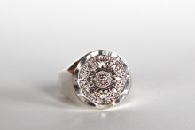 Mexican - Sterling Silver Aztec Mayan Calender Ring- Size 11