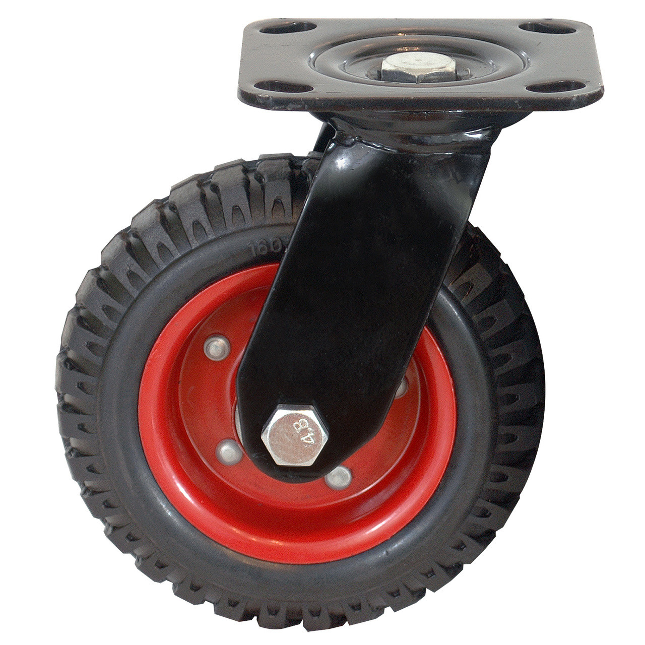17051 Swivel Heavy Duty Industrial Caster 8 Inch POWERTEC rollerblade-office-chair-wheels-slipstick-black-rollerblade-office