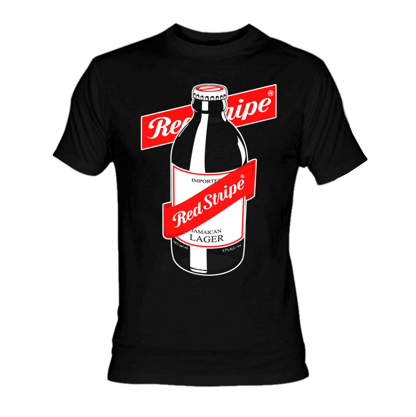 Red Stripe Beer - Bottle T-shirt jamaican memorabilia