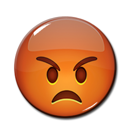 Rage Emoji 1.5" Pin