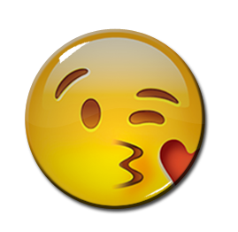 Kissing Emoji 1.5" Pin