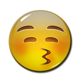Kissing Face Emoji 1.5" Pin