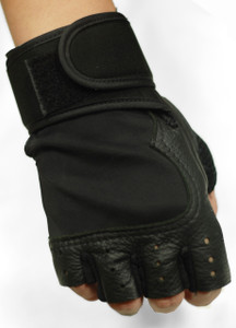 Fingerless Gym Leather Gloves