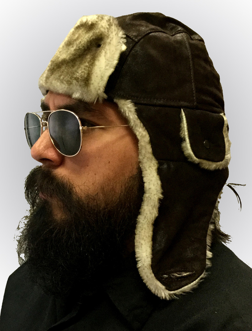 Fur Leather Aviator Hat