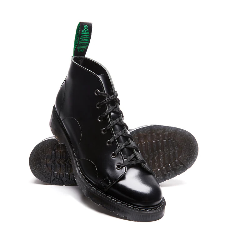 Solovair Black Hi-Shine Monkey Boots *Made in England* - Nuclear Waste