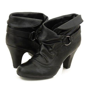 Soda® Shoes - Mayes Black High-Heeled Ankle Boot