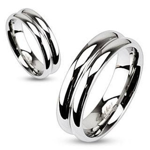 Double Dome Mirror Polished Band Ring