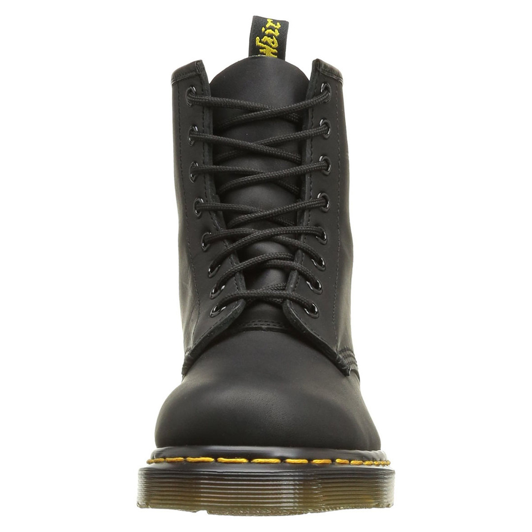 グリアマテラ　黒 Dr. Martens 1460 Black Greasy 8i Boots - Nuclear Waste