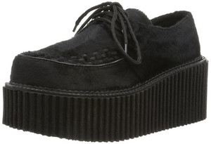 Women's 3" Black Suede Creepers 