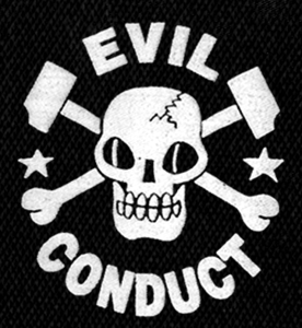 Evil Conduct Skull 4x5" Printed Patch