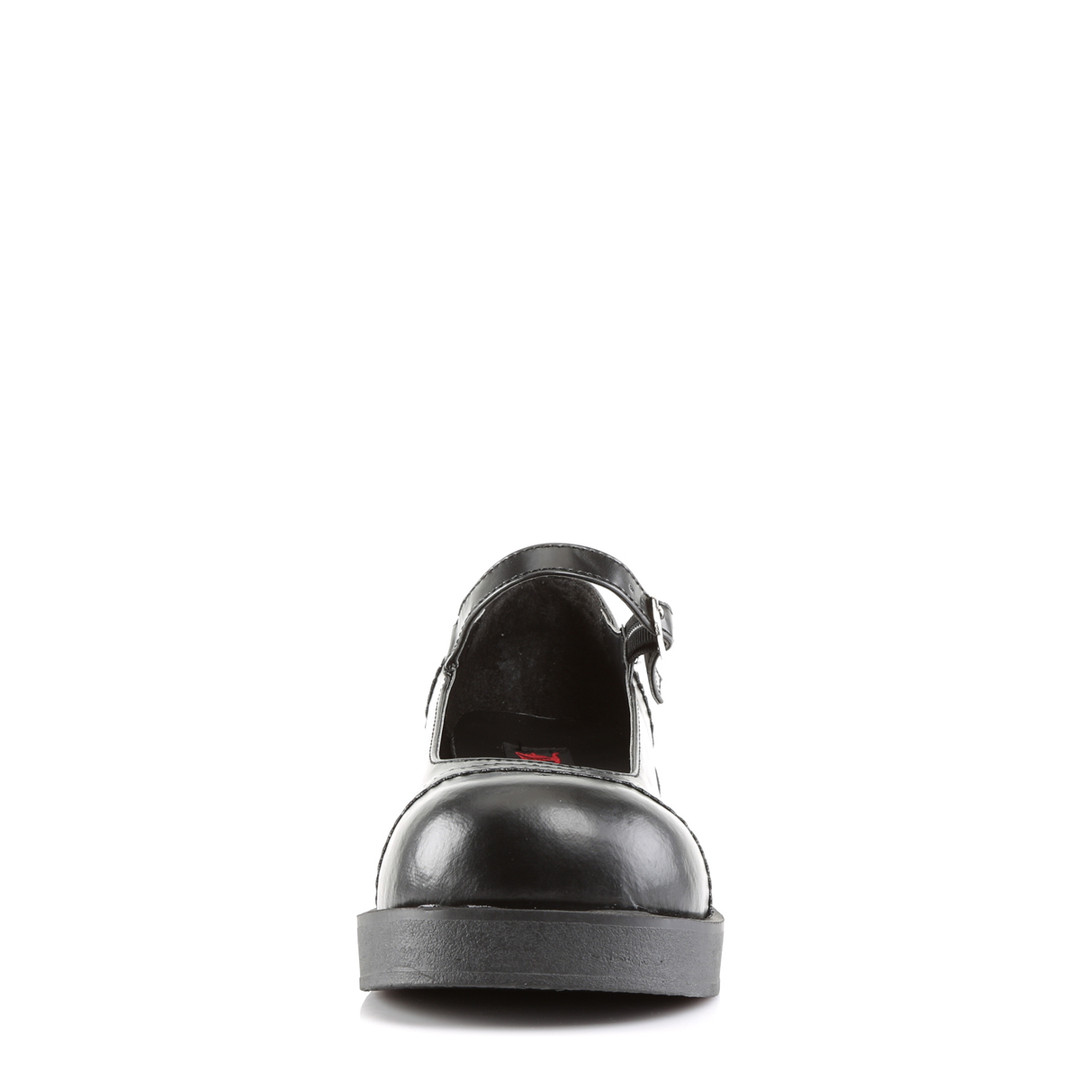 Women's Vegan Round Toe Mary Jane Shoes - Crux-07 - Nuclear Waste