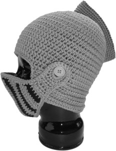 Knit Hat - Medieval Helmet with Visor