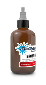 Starbrite Colors - Brown Sienna 1/2 Ounce Tattoo Ink Bottle