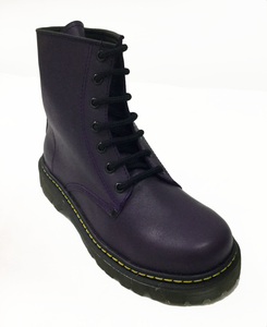 UPIABG Boots - Purple Leather Combat Boots