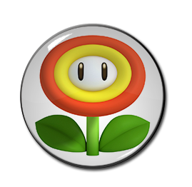 3D Fire Flower 1.5" Pin