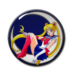 Sailor Moon with Moon 2.25" Pin