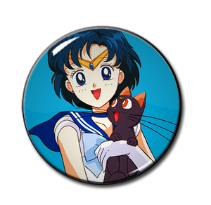 Sailor Mercury & Luna 2.25" Pin