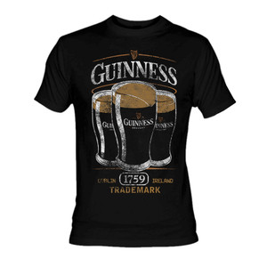 Guinness Brewery Pint glasses T-shirt Stout Beer *LAST IN STOCK*