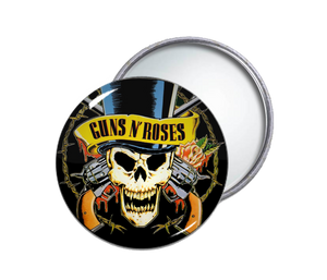 Guns N' Roses Skull Round Pocket Mirror