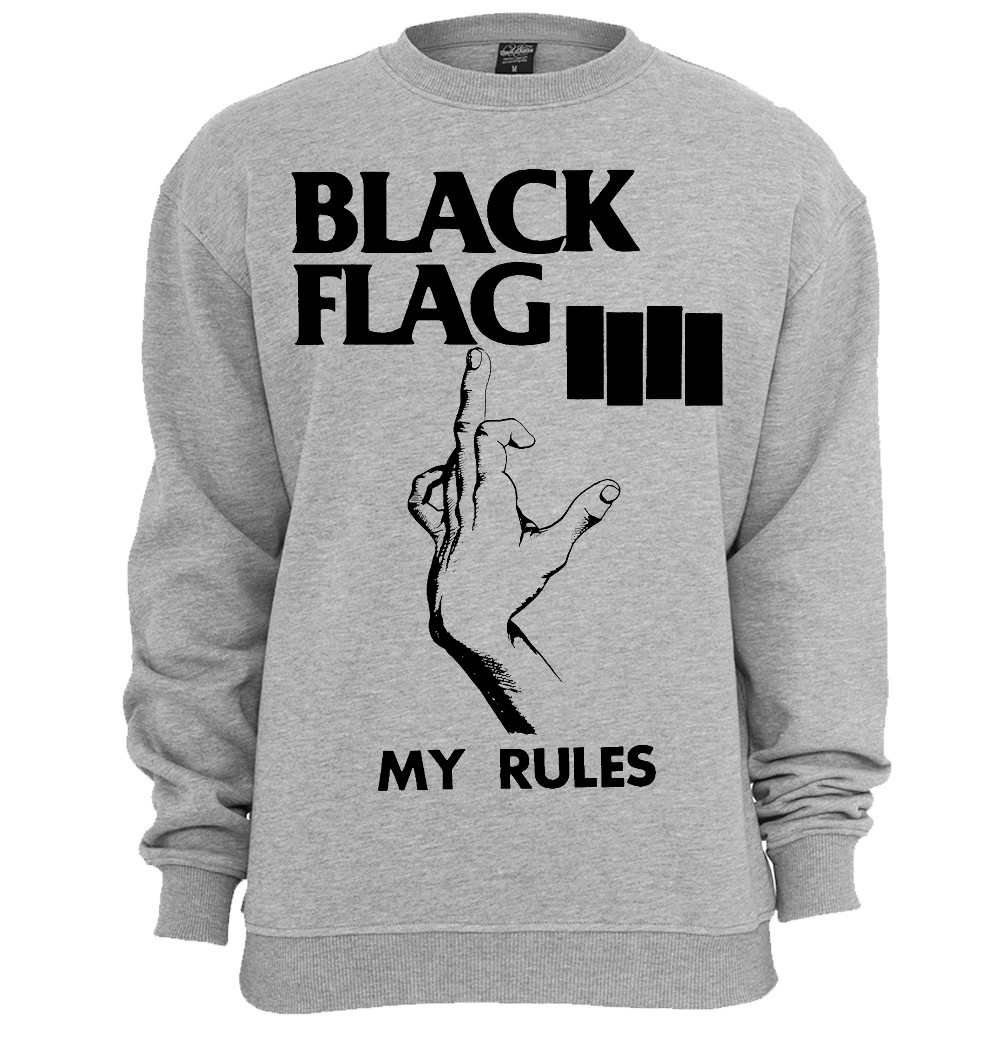 Black Flag My Rules Crew Neck Sweatshirt