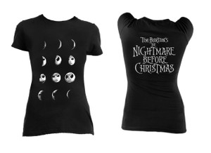 The Nightmare Before Christmas Jack as Moon Phases Girls T-Shirt