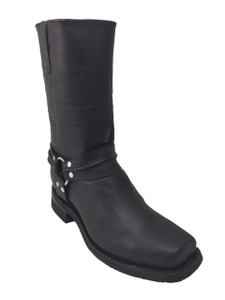 Nightrider Black Leather Harness Boots