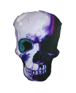 Purple Skull Throw Pillow