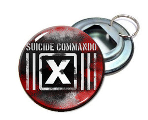 Suicide commando 2.25" Metal Bottle Opener Keychain