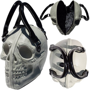 Kreepsville 666 - Skull Collection Handbag White